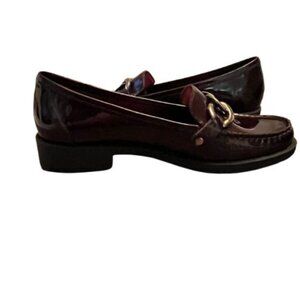 NWT AK Anne Klein iFlex Lila Brown Patent Leather Loafers